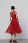 marc le bihan sleeveless gauze skirt red 2163 H17